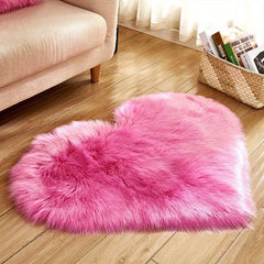 Plush Heart Rug for Bedroom or Living Room