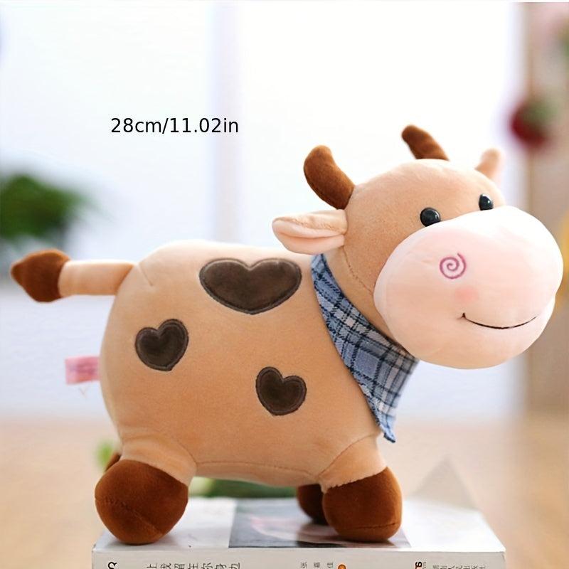 Love Patterned Cow Doll Calf Plush Toy Halloween Thanksgiving Christmas