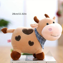 Love Patterned Cow Doll Calf Plush Toy Halloween Thanksgiving Christmas
