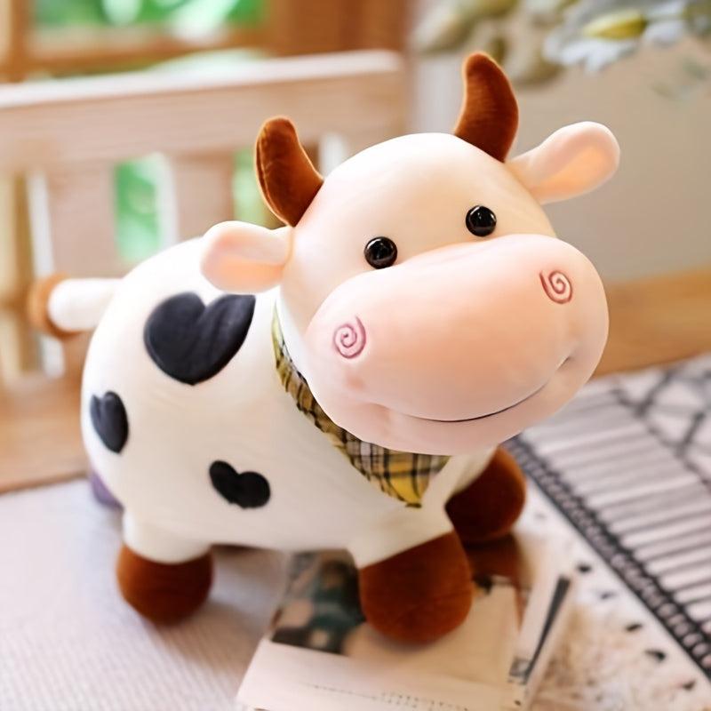 Love Patterned Cow Doll Calf Plush Toy Halloween Thanksgiving Christmas