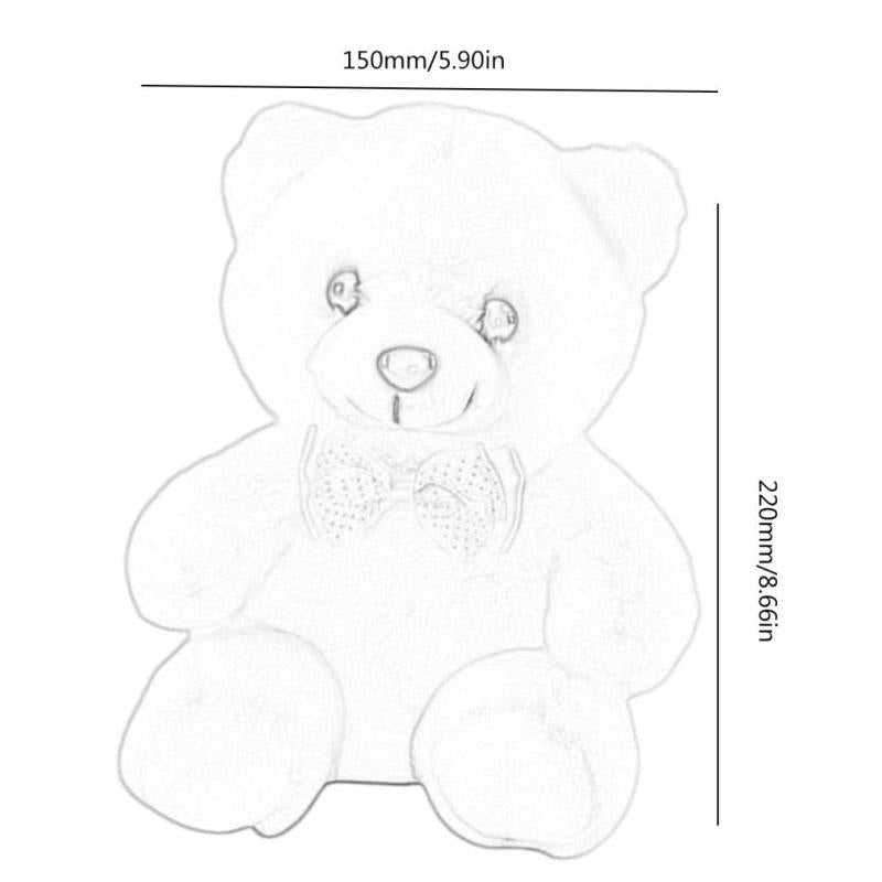 Romantic LED Glow Bear Plush Toy - Christmas/Birthday Gift