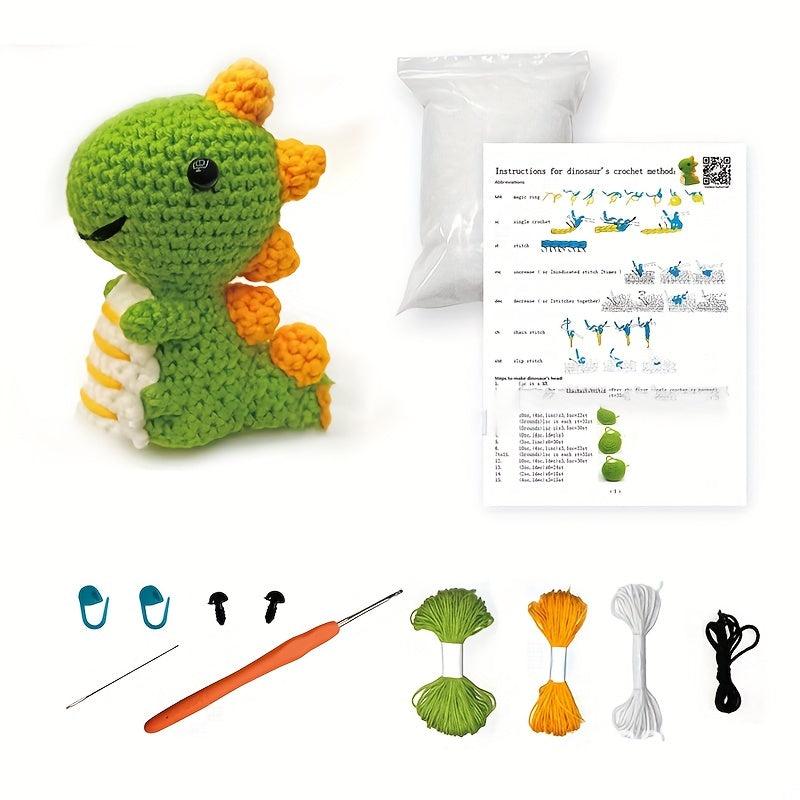 DIY Fabric Dino Knitting Kit - Create Your Own Cartoon Dinosaur