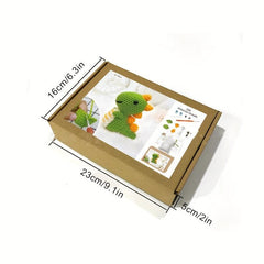 DIY Fabric Dino Knitting Kit - Create Your Own Cartoon Dinosaur