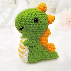 DIY Fabric Dino Knitting Kit - Create Your Own Cartoon Dinosaur