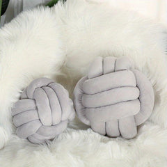 Small Round Throw Pillow Cushion Plush Knot Ball Decorative Pillow