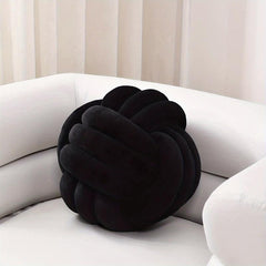 Small Round Throw Pillow Cushion Plush Knot Ball Decorative Pillow