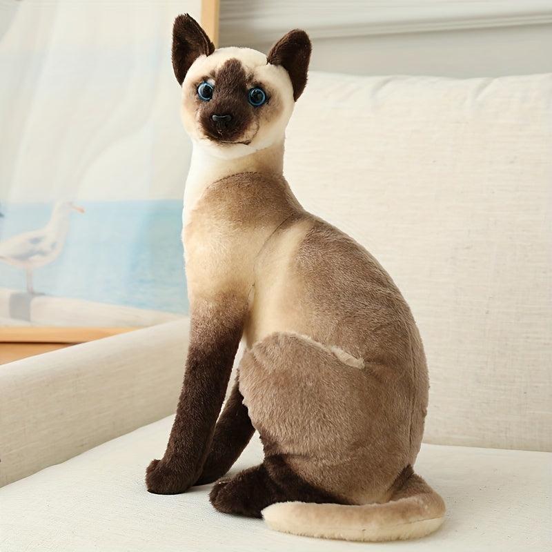 84' Plush Toy Cat Realistic Short Plush Cat Doll