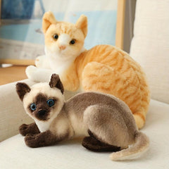 84' Plush Toy Cat Realistic Short Plush Cat Doll