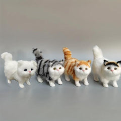 Simulated Cat Gray Cat Decorations Flower Cat Crafts Toys