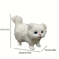 Simulated Cat Gray Cat Decorations Flower Cat Crafts Toys