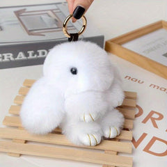Faux Fur Rabbit Keychain Pendant Bag Car Decoration