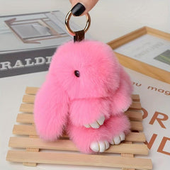 Faux Fur Rabbit Keychain Pendant Bag Car Decoration
