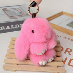 Faux Fur Rabbit Keychain Pendant Bag Car Decoration