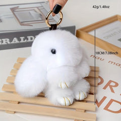 Faux Fur Rabbit Keychain Pendant Bag Car Decoration