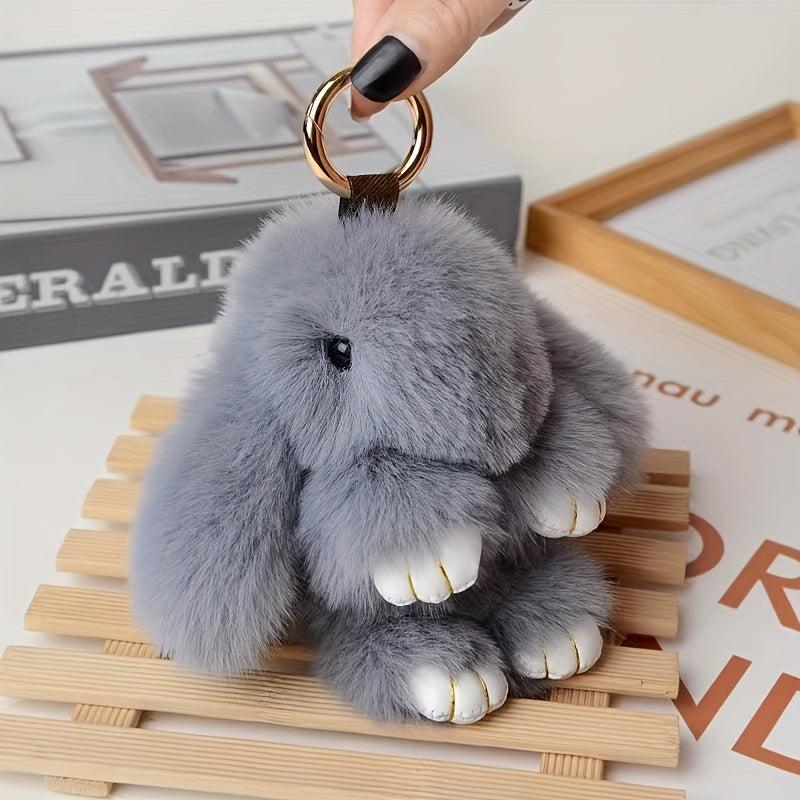 Faux Fur Rabbit Keychain Pendant Bag Car Decoration