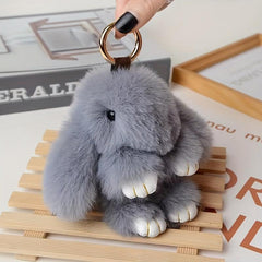 Faux Fur Rabbit Keychain Pendant Bag Car Decoration