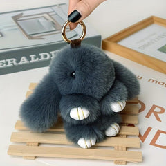 Faux Fur Rabbit Keychain Pendant Bag Car Decoration