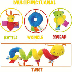 Spiral Pram Toys For Babies Wrap Around Pushchair Stroller Crib Sensory Toys