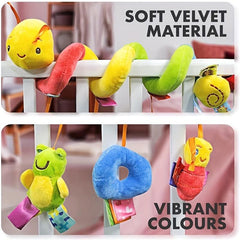 Spiral Pram Toys For Babies Wrap Around Pushchair Stroller Crib Sensory Toys