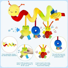 Spiral Pram Toys For Babies Wrap Around Pushchair Stroller Crib Sensory Toys