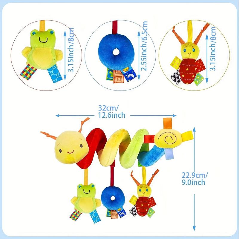Spiral Pram Toys For Babies Wrap Around Pushchair Stroller Crib Sensory Toys