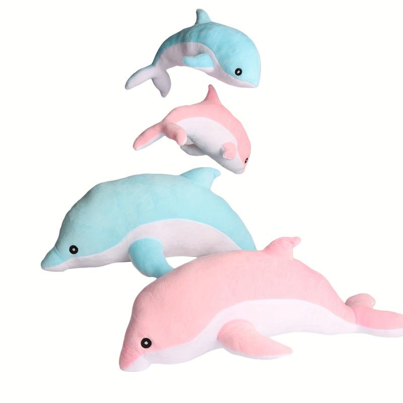 Dolphin Plush Toys Soft Animal Pillow Dolls for Children Girls Gift