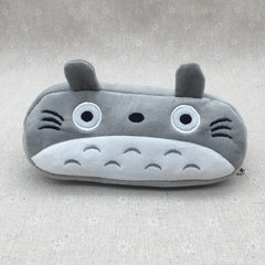 Gray Plush Cartoon Pencil Case Cute Pouch