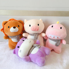 Creative Station Version Scarf Series Pig River Horse Dinosaur Lion Plush Toy