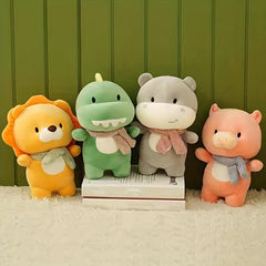 Creative Station Version Scarf Series Pig River Horse Dinosaur Lion Plush Toy
