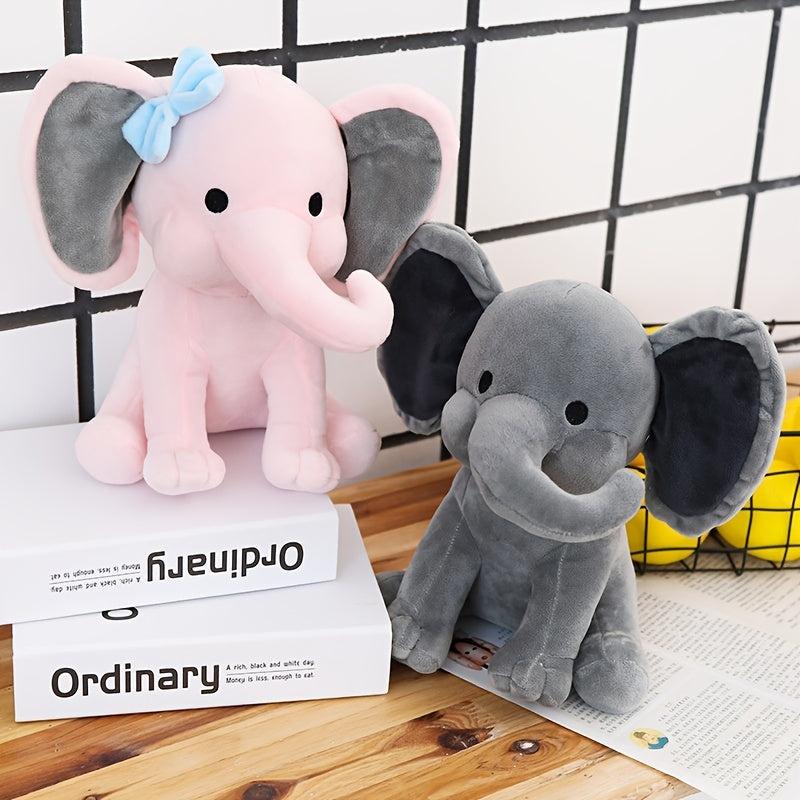 Comfort Elephant Doll Pink Grey Plush Toy For Birthday Gift