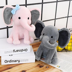Comfort Elephant Doll Pink Grey Plush Toy For Birthday Gift