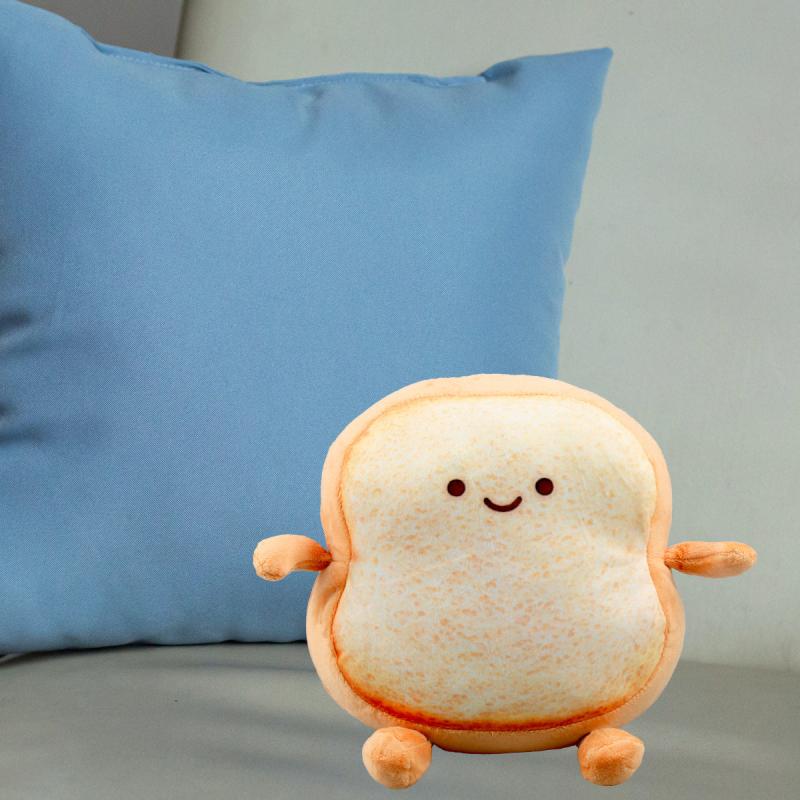 Toast Bread Pillow Small Soft Plush Pillow Toy Cartoon Stuffed Small Toy