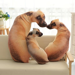 3D Simulation Dog Pillow Plush Toy Dog Doll Fun Plush Doll Pillow Decoration