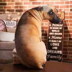 3D Simulation Dog Pillow Plush Toy Dog Doll Fun Plush Doll Pillow Decoration