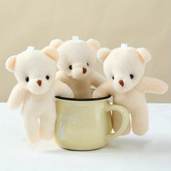 2pcs Bear Plush Toy Bag Decorations Gift for Students