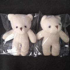 2pcs Bear Plush Toy Bag Decorations Gift for Students