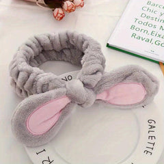 Rabbit Ear Headband Plush Girl Hairband Makeup Band