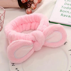 Rabbit Ear Headband Plush Girl Hairband Makeup Band