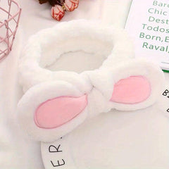Rabbit Ear Headband Plush Girl Hairband Makeup Band