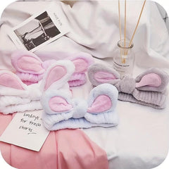 Rabbit Ear Headband Plush Girl Hairband Makeup Band