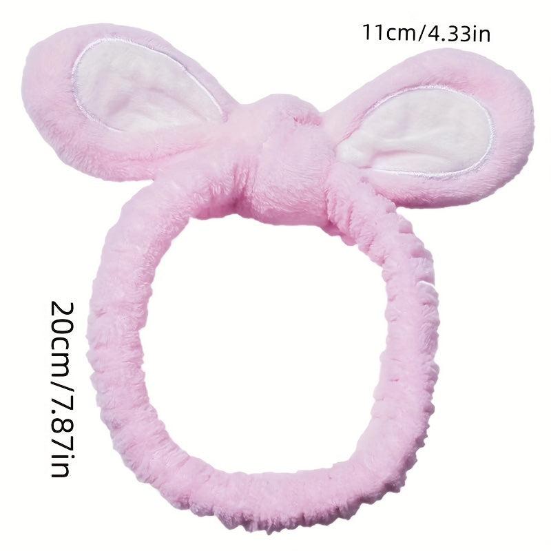 Rabbit Ear Headband Plush Girl Hairband Makeup Band