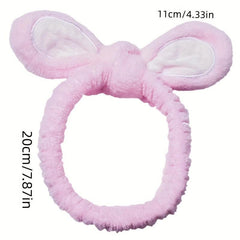 Rabbit Ear Headband Plush Girl Hairband Makeup Band