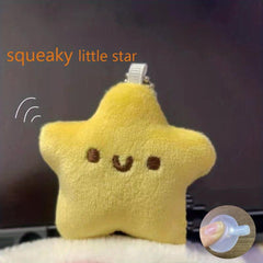 Squeaky Star Plush Bag Pendant Decompression Gift for Women