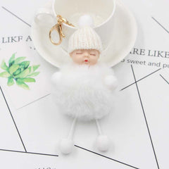 Cartoon Doll Fur Ball Key Chain Plush Doll Pendant