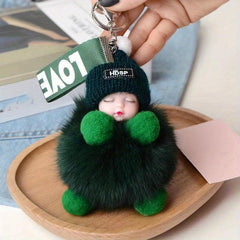 Furry Baby Keychain Bag Phone Car Accessory