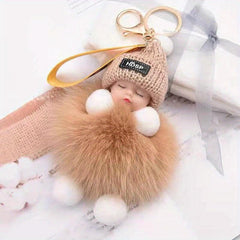 Furry Baby Keychain Bag Phone Car Accessory
