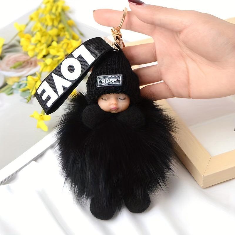 Furry Baby Keychain Bag Phone Car Accessory