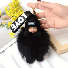 Furry Baby Keychain Bag Phone Car Accessory