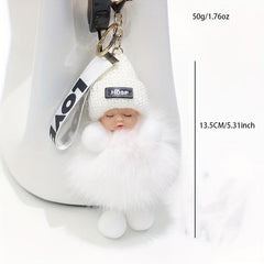 Furry Baby Keychain Bag Phone Car Accessory