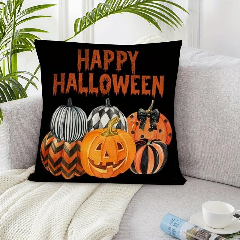 Happy Halloween Pumpkin Fall Throw Pillow Cover 45x45 cm